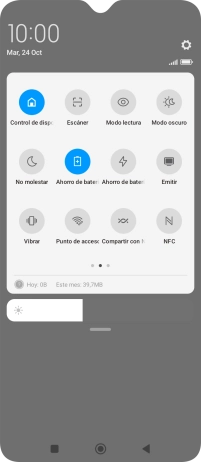 Pulsa la tecla de inicio para terminar y regresar a la pantalla de inicio.