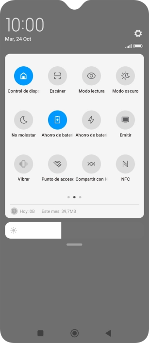 Pulsa la tecla de inicio para terminar y regresar a la pantalla de inicio.