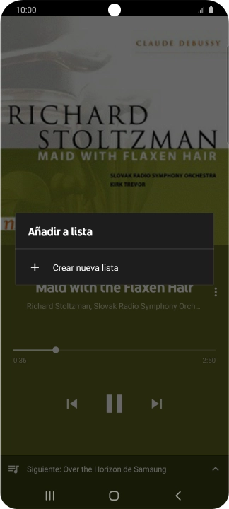 Pulsa Crear nueva lista.