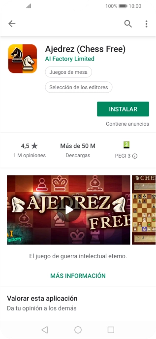 Pulsa INSTALAR y sigue las indicaciones de la pantalla para instalar la app.