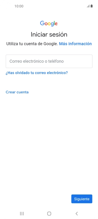 Si no tienes una cuenta de Google, pulsa Crear cuenta y sigue las indicaciones de la pantalla para ver cómo crear una cuenta nueva.