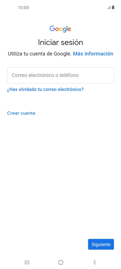 Si no tienes una cuenta de Google, pulsa Crear cuenta y sigue las indicaciones de la pantalla para ver cómo crear una cuenta nueva.