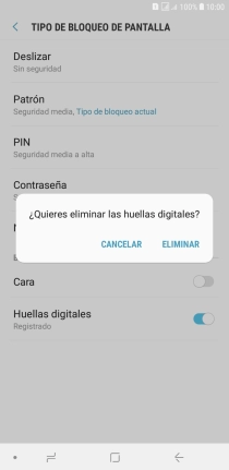 Pulsa ELIMINAR.
