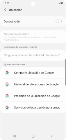 Pulsa el indicador para activar o desactivar la función.