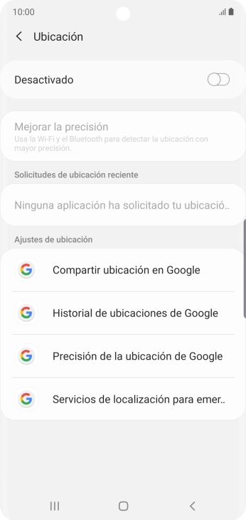 Pulsa el indicador para activar o desactivar la función.