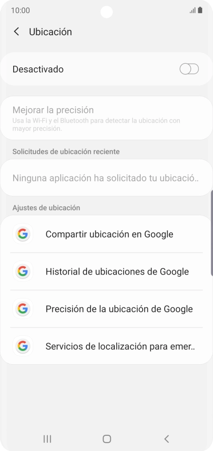 Pulsa el indicador para activar o desactivar la función.