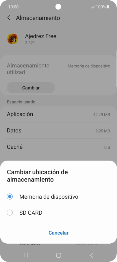 Pulsa el nombre de la tarjeta de memoria.