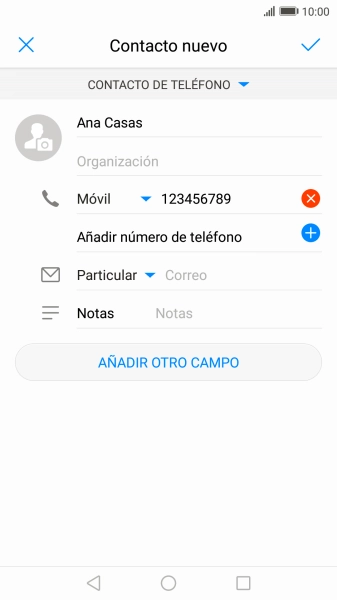 Pulsa el icono de aceptar.