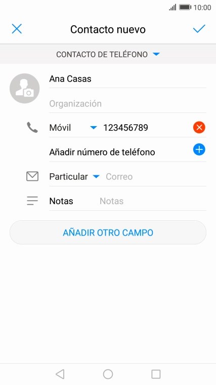 Pulsa el icono de aceptar.
