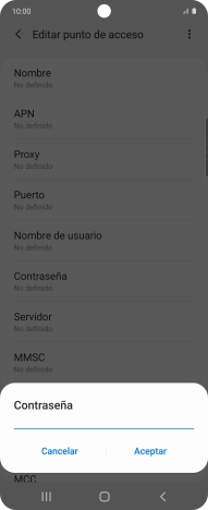 Introduce wap125 y pulsa Aceptar.