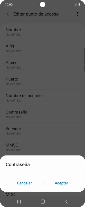 Introduce wap125 y pulsa Aceptar.