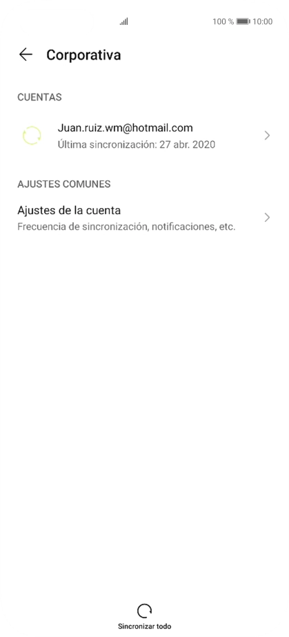 Pulsa la cuenta deseada.