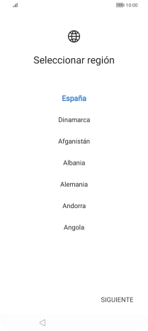 Pulsa la región deseada.