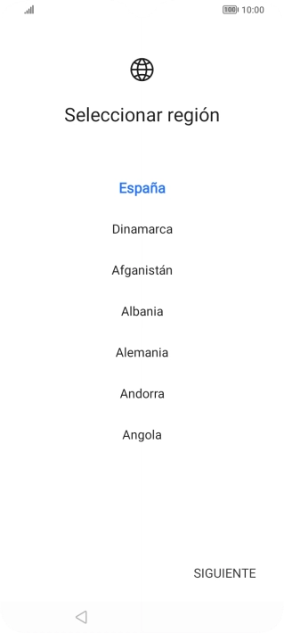 Pulsa la región deseada.