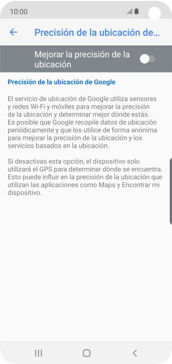 Pulsa el indicador junto a 