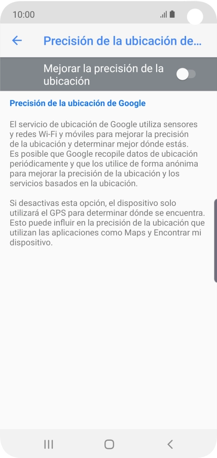 Pulsa el indicador junto a 