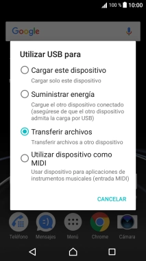 Pulsa Transferir archivos.
