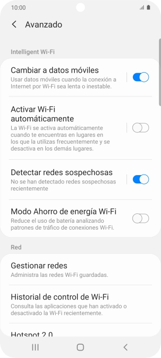 Pulsa el indicador junto a 