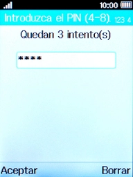 Si lo solicita el teléfono, introduce el código PIN y pulsa la tecla de selección izquierda.