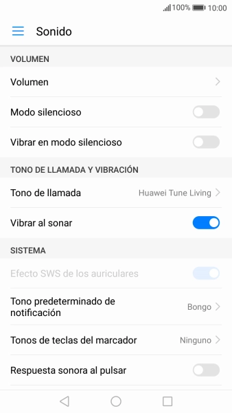 Pulsa Tono de llamada.