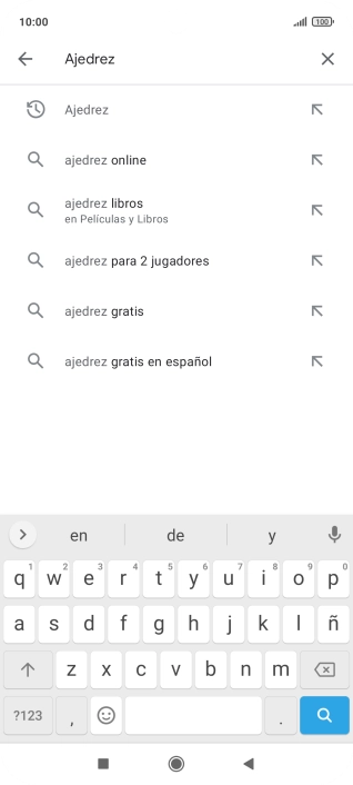 Introduce el nombre del tema o de la app y pulsa el icono de búsqueda.