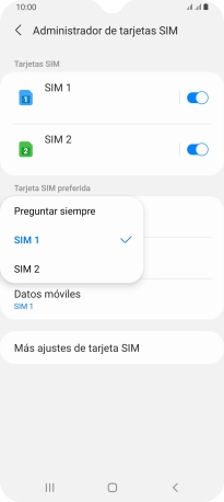 Pulsa el ajuste deseado.