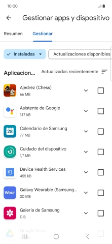 Pulsa la app deseada.