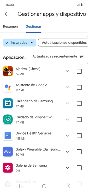 Pulsa la app deseada.