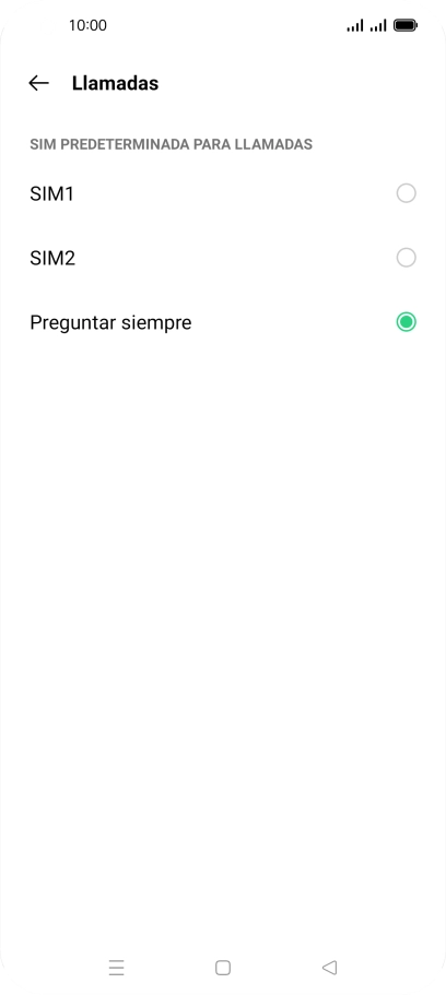 Pulsa el ajuste deseado.