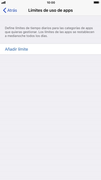 Pulsa Añadir límite.