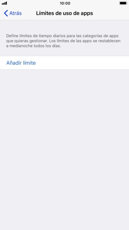 Pulsa Añadir límite.