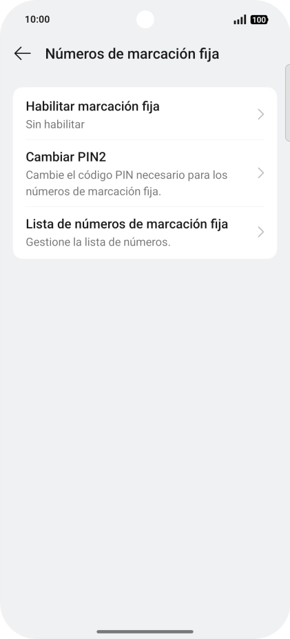 Pulsa Habilitar marcación fija.