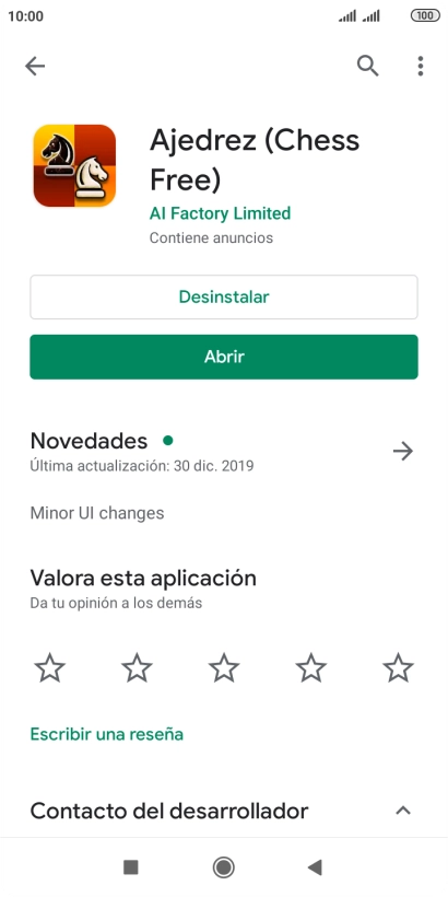 Pulsa Desinstalar.