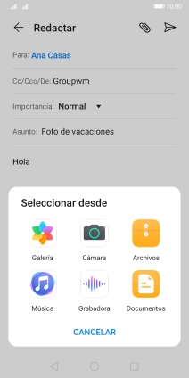 Pulsa Archivos y desplázate a la carpeta deseada.