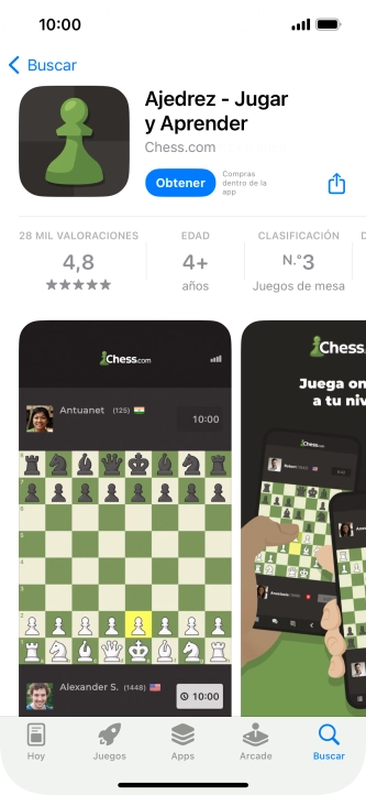 Pulsa Obtener y sigue las indicaciones de la pantalla para instalar la app.