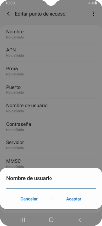 Introduce wap@wap y pulsa Aceptar.