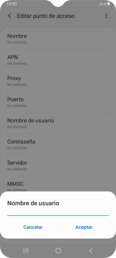 Introduce wap@wap y pulsa Aceptar.