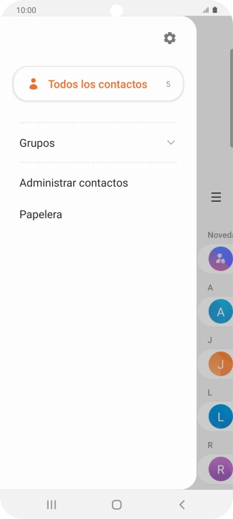 Pulsa Administrar contactos.