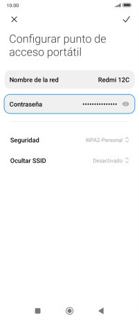 Pulsa Nombre de la red e introduce el nombre deseado de la conexión wifi