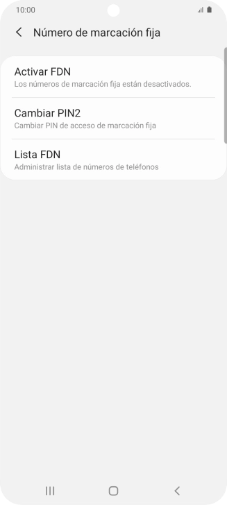 Pulsa Activar FDN.