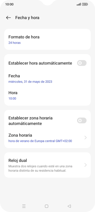 Pulsa el indicador junto a 
