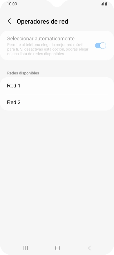 Pulsa la red deseada.