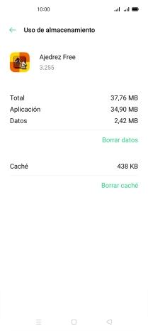 Pulsa Borrar caché.