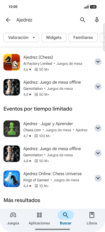Pulsa la app deseada.