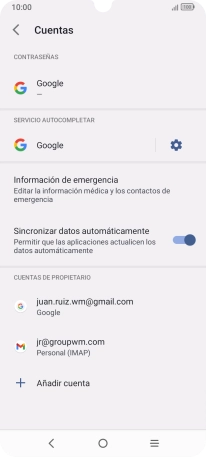 Pulsa el indicador junto a 