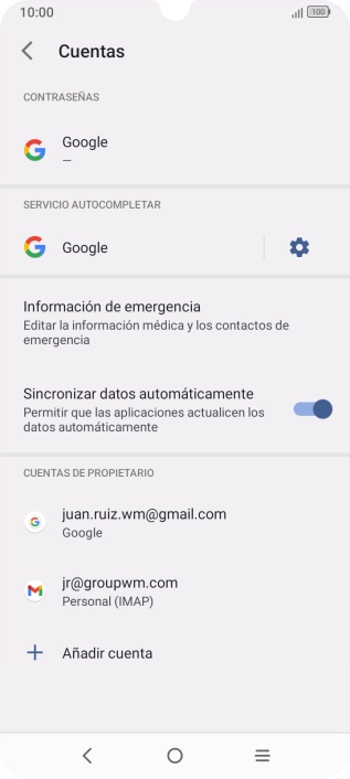 Pulsa el indicador junto a 