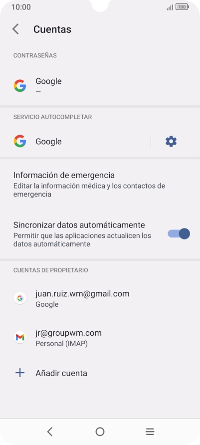 Pulsa el indicador junto a 