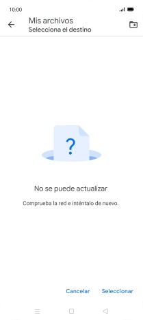 Si deseas crear una nueva carpeta, pulsa el icono de nueva carpeta y sigue las indicaciones de la pantalla para crearla.