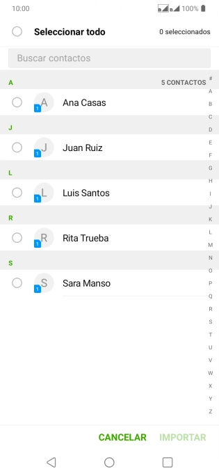 Pulsa en el campo junto a 