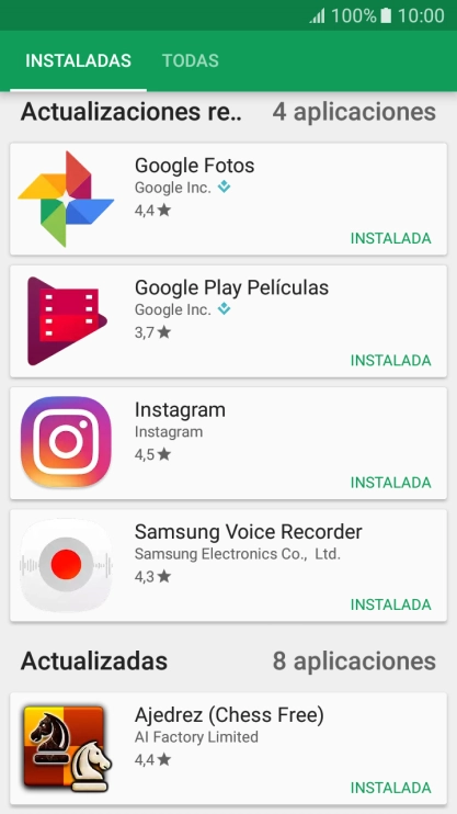Pulsa la app deseada.